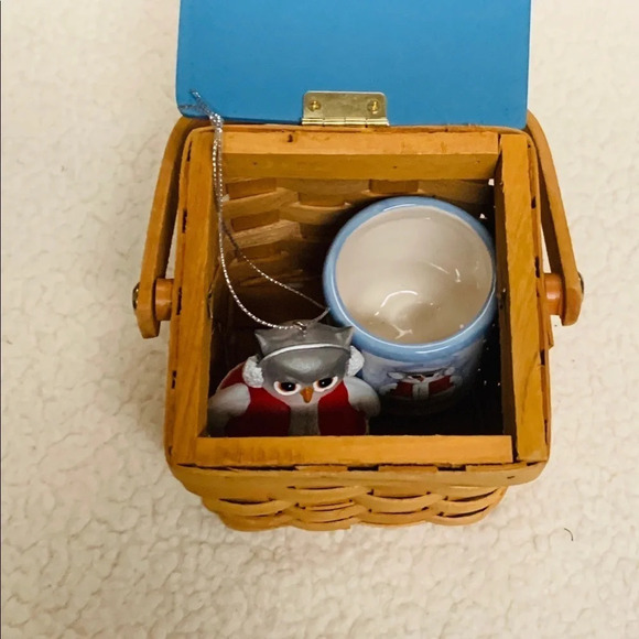 3/ $25NEW Holiday Owl bell ornament/tea light/ basket - Picture 4 of 5